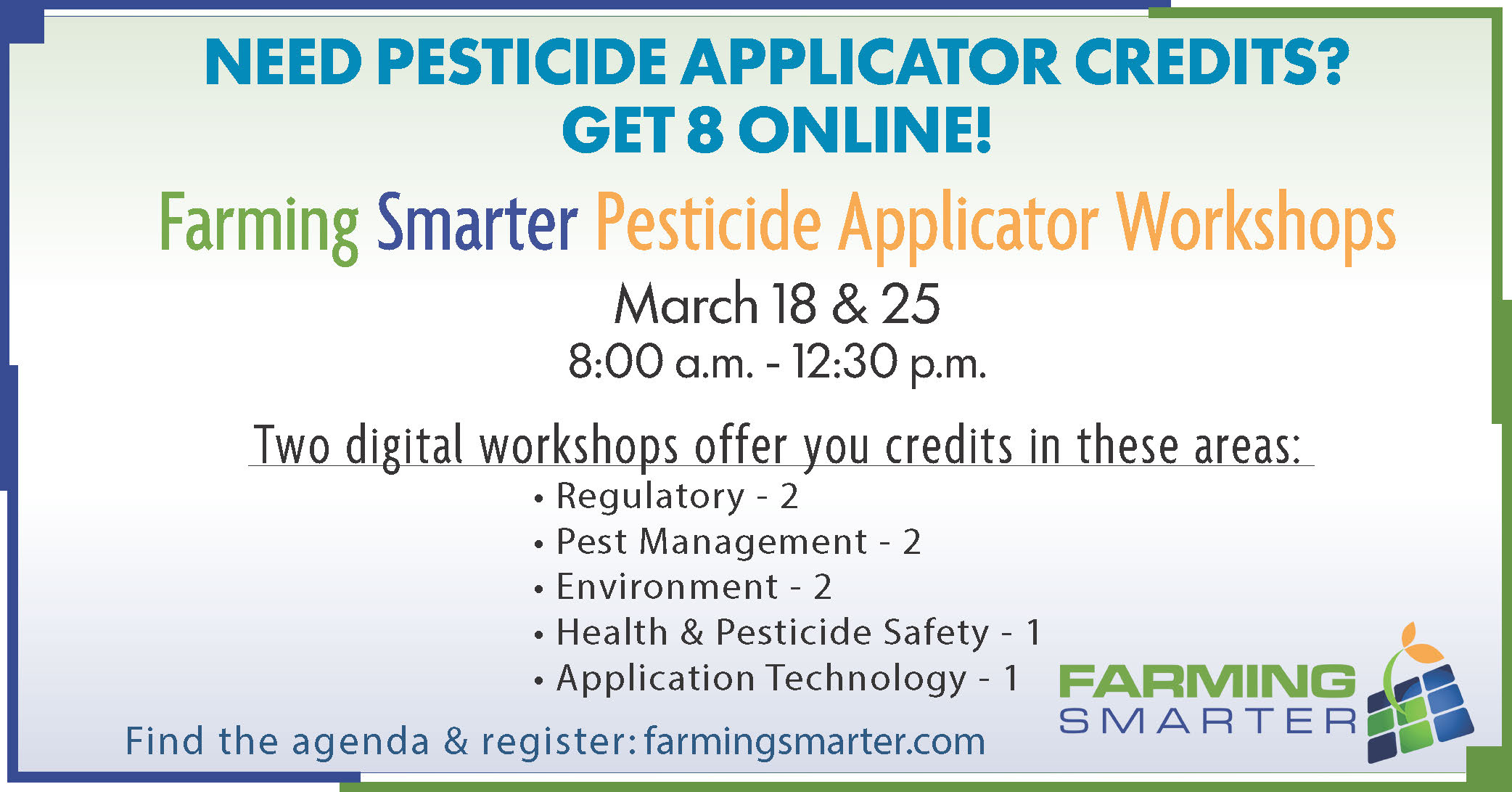 Farming Smarter Conference & Trade Show brings your fresh agronomy updates from the field, only February 11.