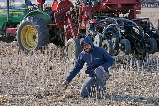 mike gretzinger testing soil temps winter seeding